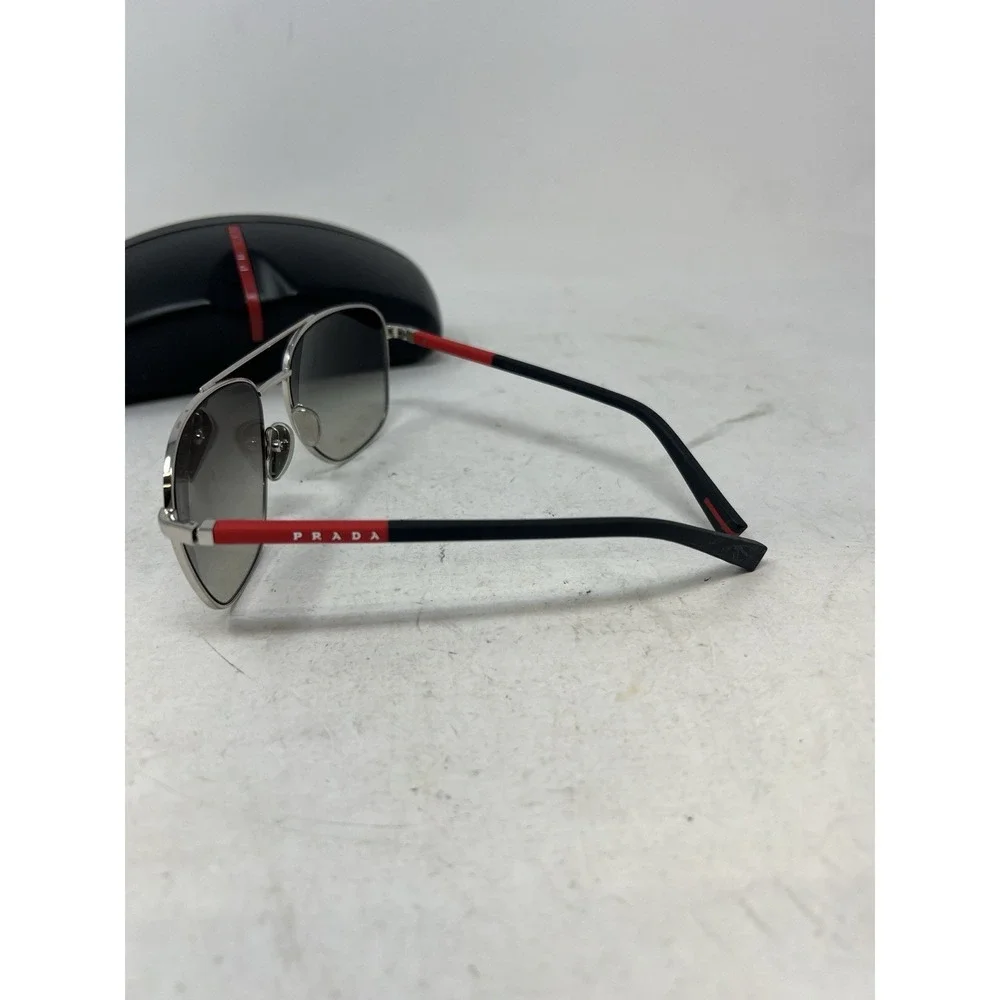PRADA LINEA ROSSA PS 54ZS 1BC02M Silver Grey Gradient Men's Sunglasses